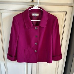 Women’s nice quarter length sleeves burgundy, purpleish dress jacket